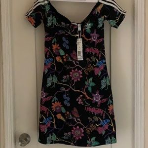 Adidas reversible off the shoulder dress